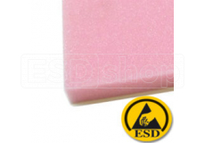 ESD ružová PU pena - mäkká 555x355x15mm