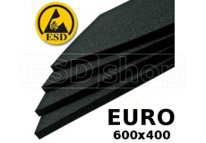 ESD čierna PU pena - mäkká 550x350x10mm