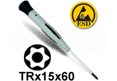 ESD skrutkovač tamper resistant TRx15x60